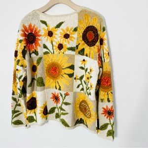 Vintage | Sweaters | Vintage Northern Isles Sunflower Pattern Knit Sweater  Size Large | Poshmark